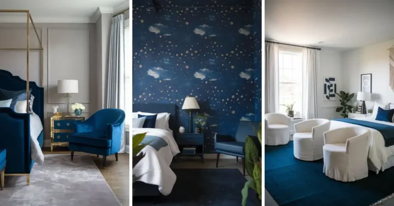 17 dark blue bedroom ideas