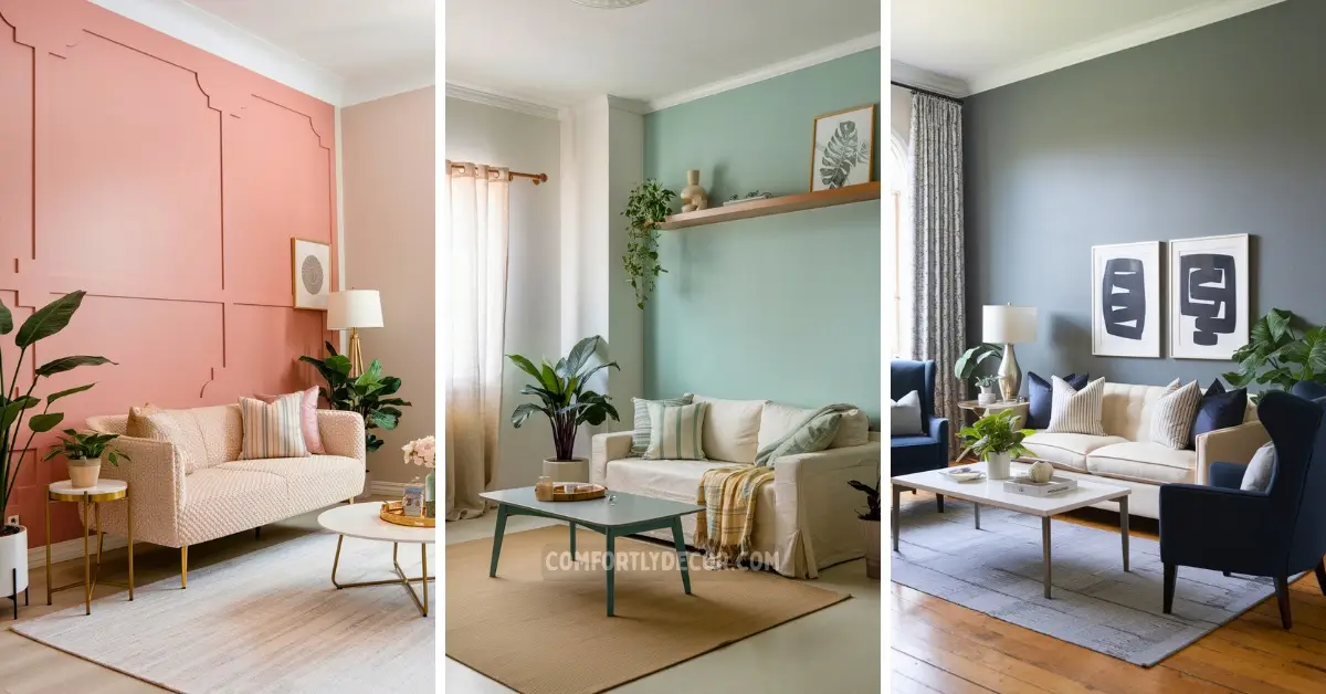Accent Wall Colors for a Peaceful Living Room