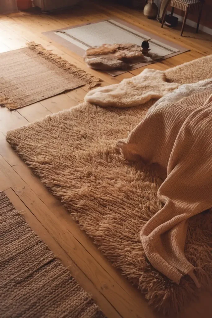 Add Warm Rugs 1 for hygge bedroom idea