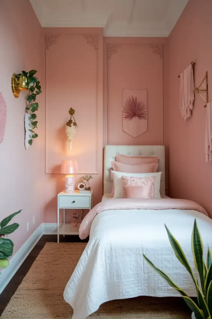 Blush pink - best paint colors for small bedrooms