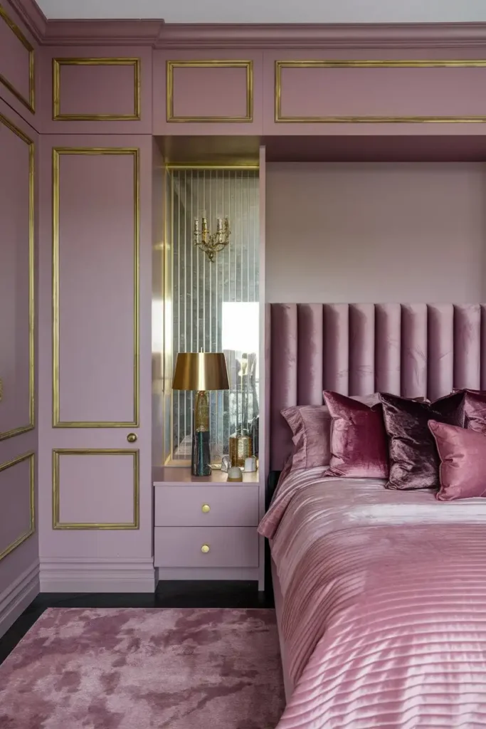 Built-In Glam with Mauve and Jewel Tones
