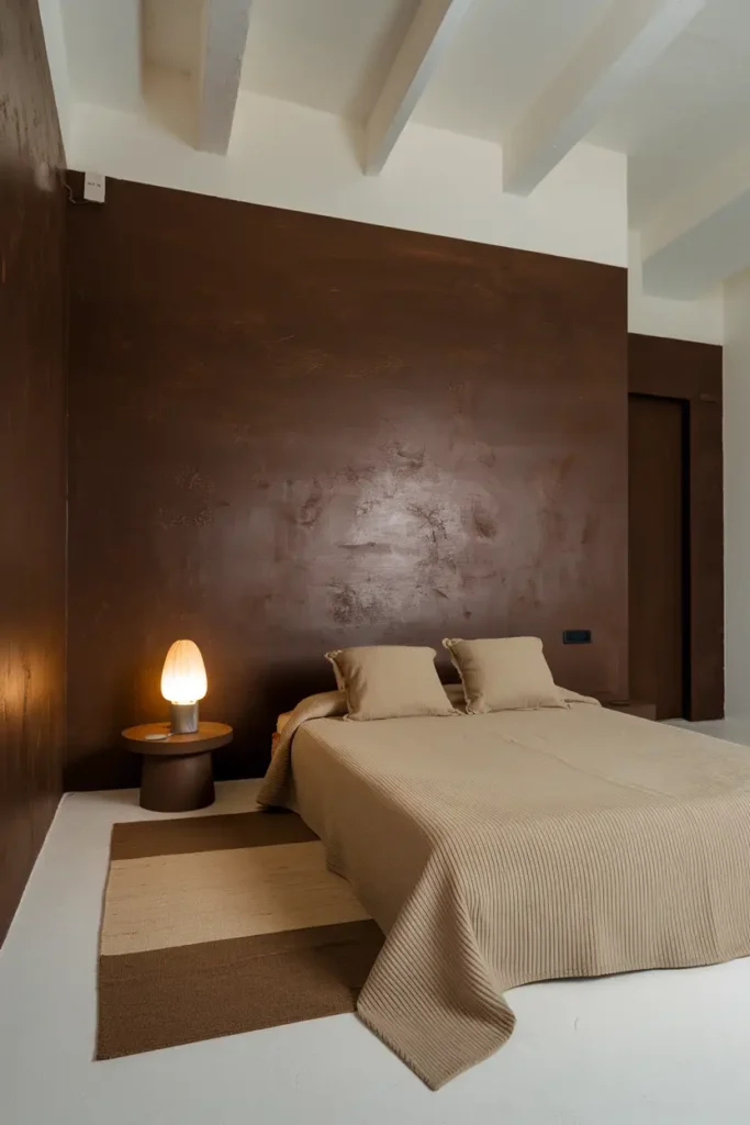 Chocolate Brown-best colors for a minimalist bedroom