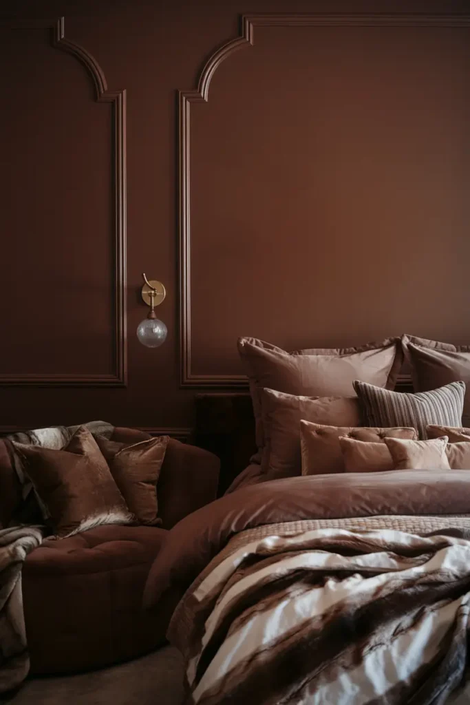 Cocoa Mocha moody dark colors for cozy bedroom