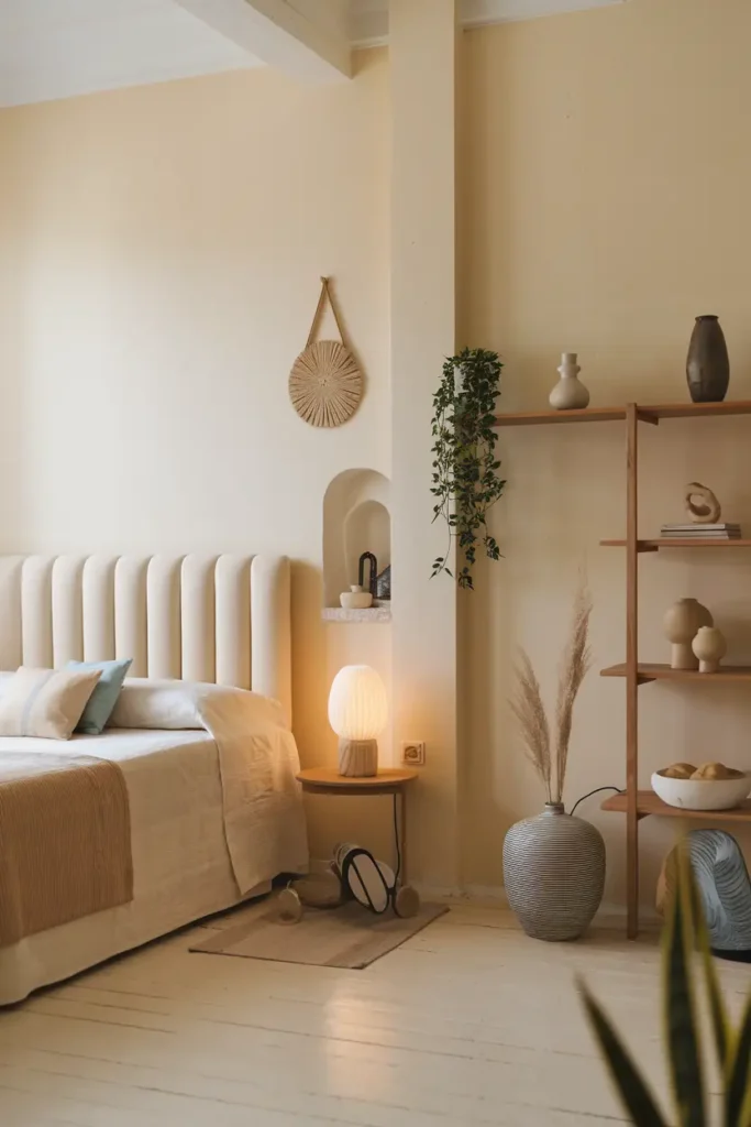 Cream-best colors for a minimalist bedroom