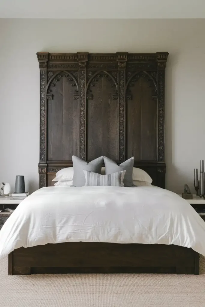 Dark Wood Headboard