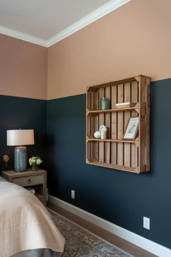 Display Shelf with Two-Toned Wall 1