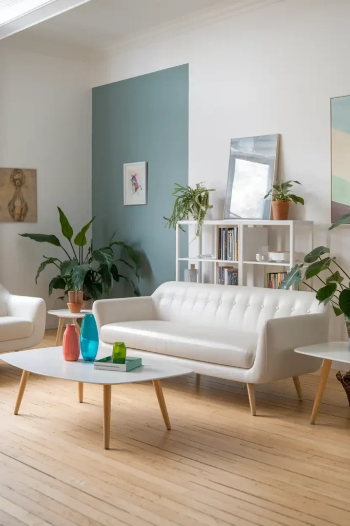 Dove White - Accent Wall Colors for a Peaceful Living Room