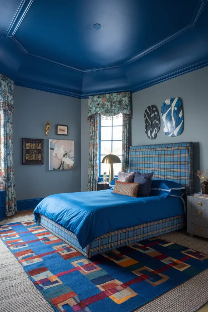 Eclectic Blue Bedroom