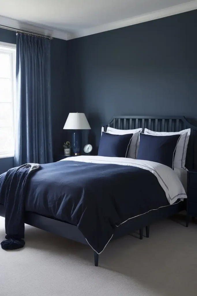 Elegance with Navy Blue Bedding