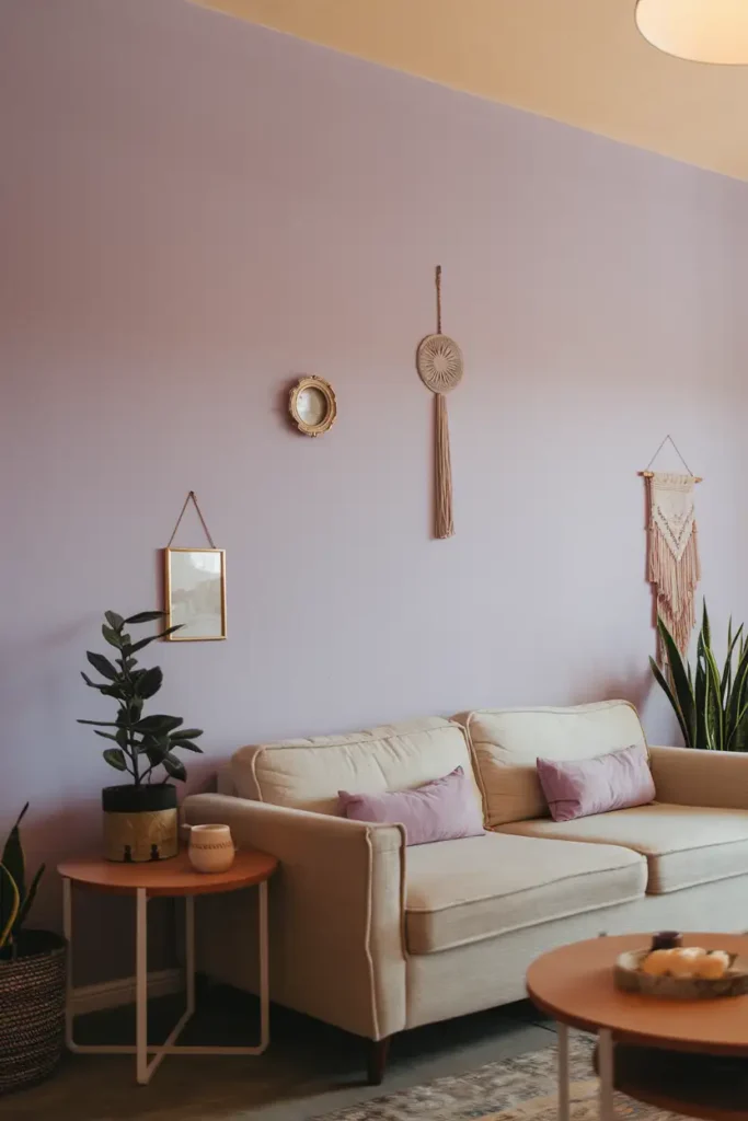 Gentle Lavender - Accent Wall Colors for a Peaceful Living Room