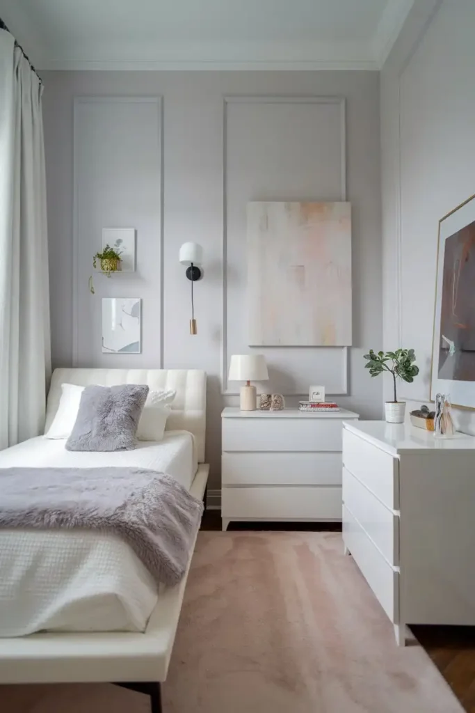 Light Gray - best paint colors for small bedrooms