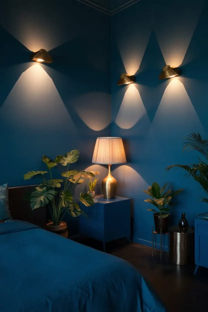Lighting for a Dark Blue Space