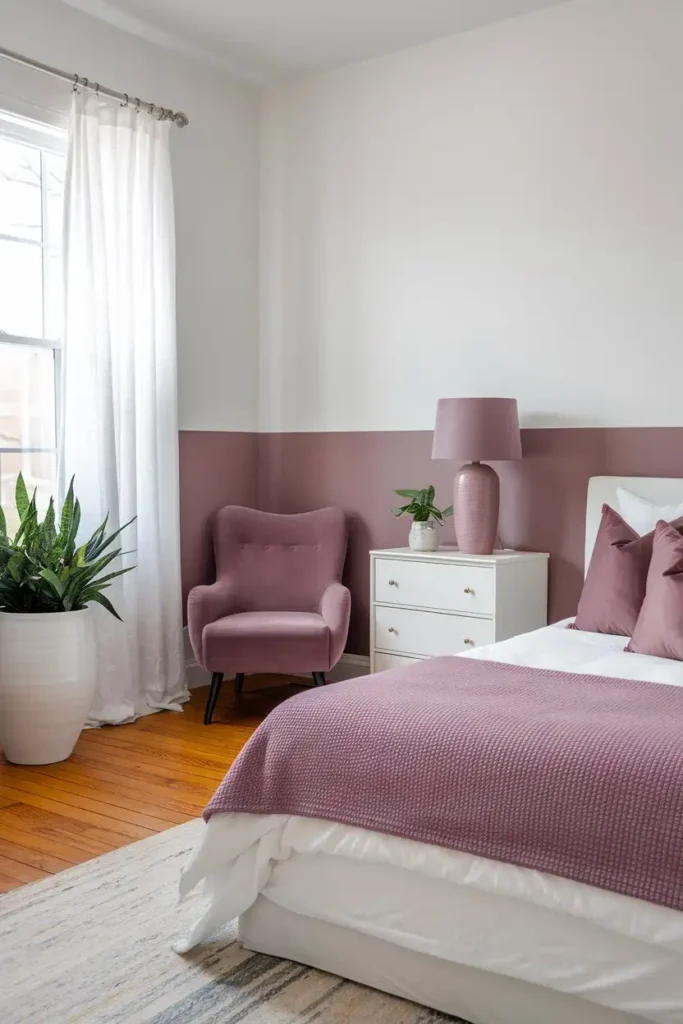 Mauve and White Combination 1