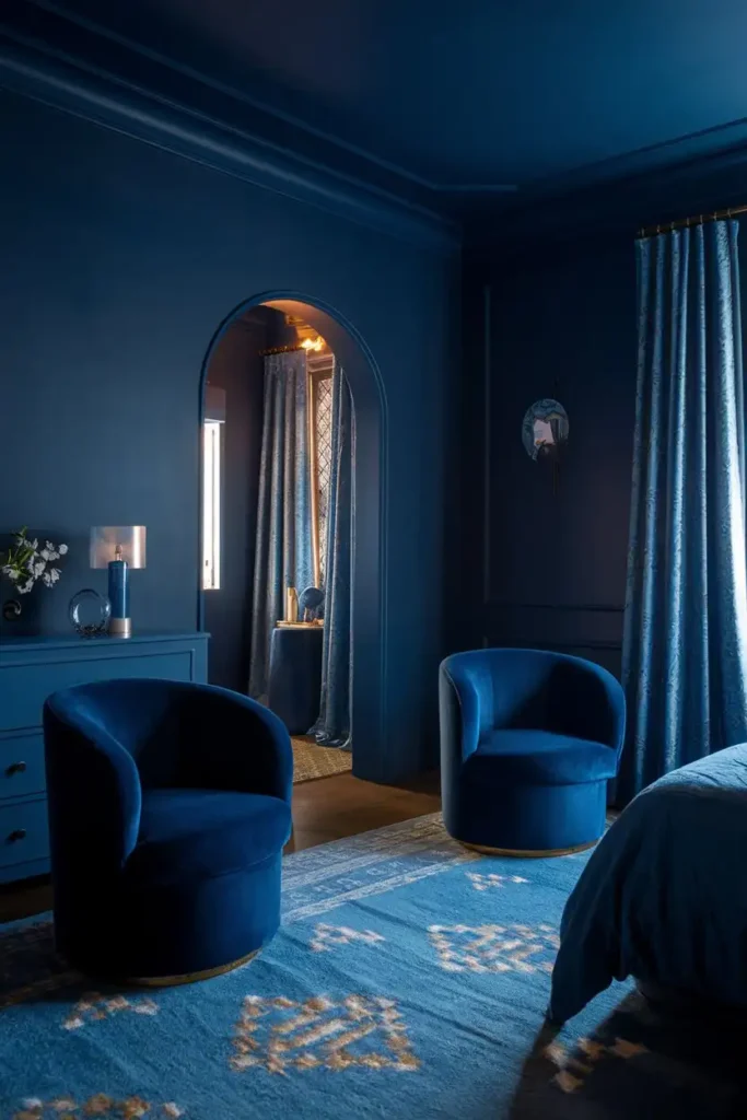 Monochromatic Magic with Varying Blue Tones