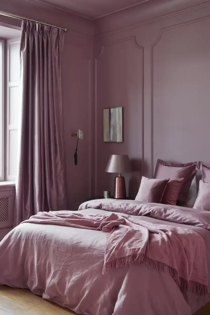 Monochromatic Mauve Palette - mauve bedroom ideas