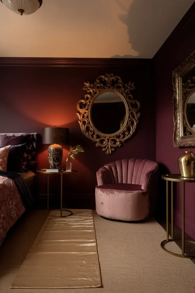 Mulberry Wine moody dark colors for cozy bedroom