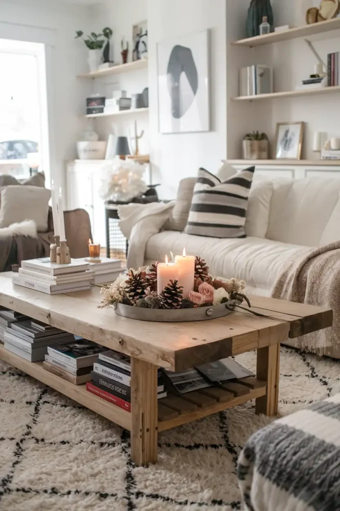 Rustic Coffee Table - Hygge Living Room Ideas