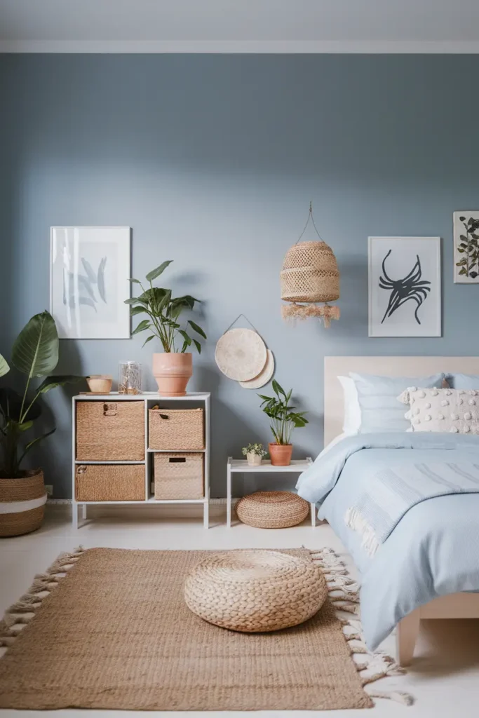 Scandinavian Blue Bedroom