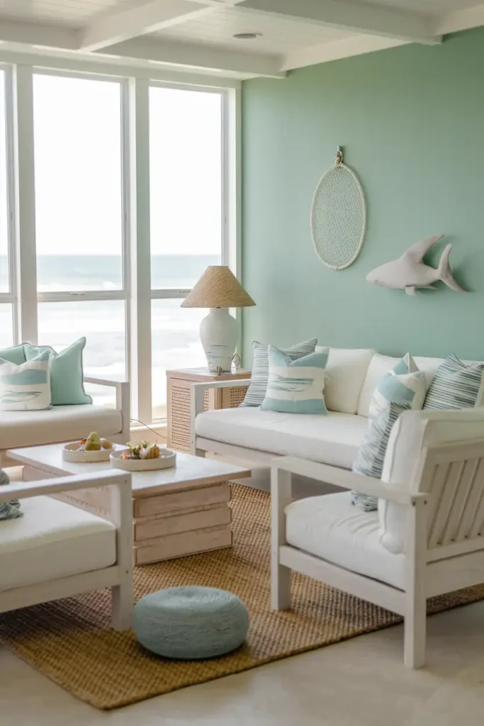 Sea Foam - Accent Wall Colors for a Peaceful Living Room