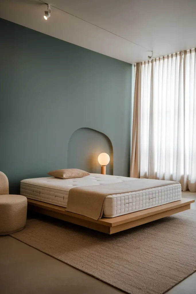 Teal-best colors for a minimalist bedroom