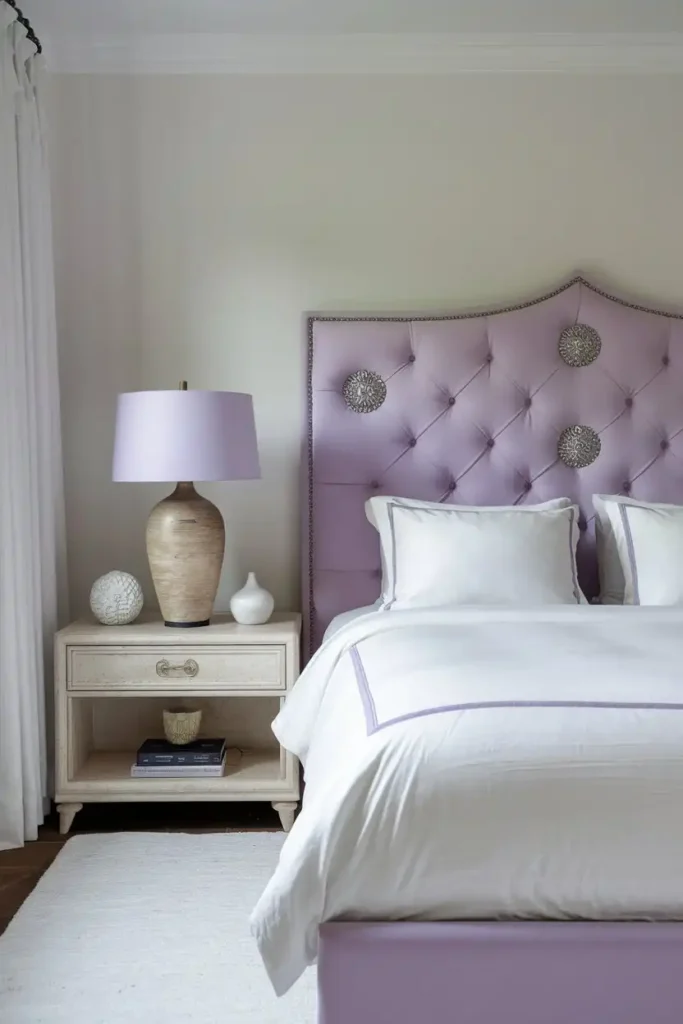 Upholstered Lavender Headboard 1