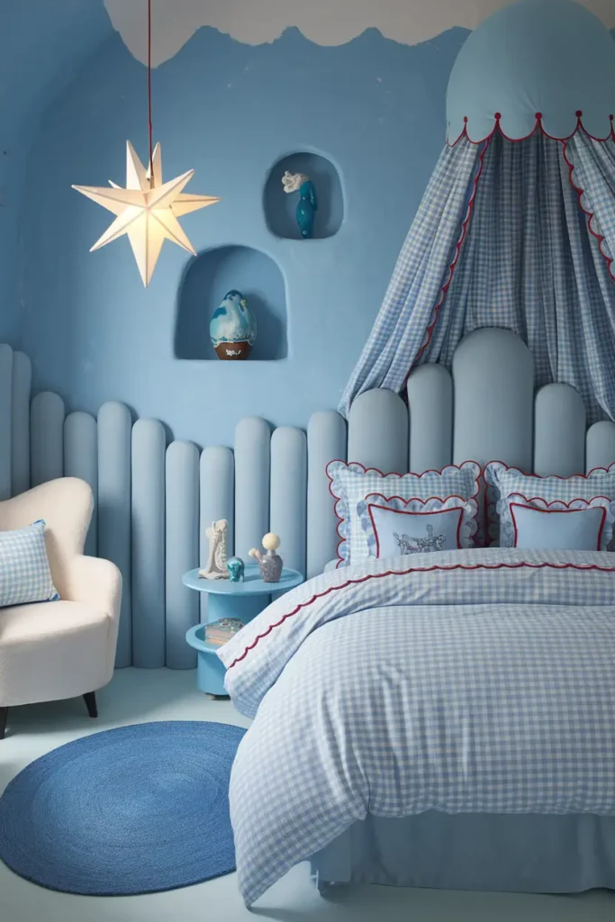 Whimsical Blue Bedroom
