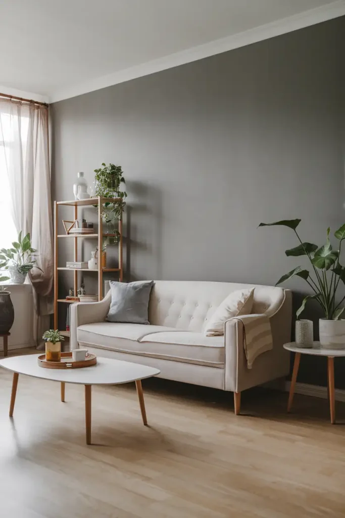 Whispering Gray - Accent Wall Colors for a Peaceful Living Room