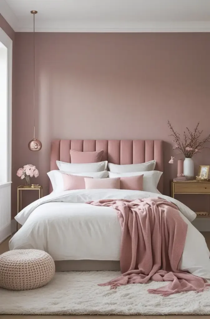 bedroom paint color dusty rose