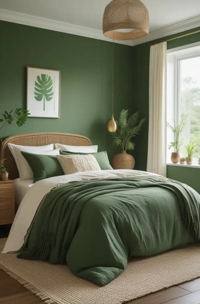 bedroom paint color forest green