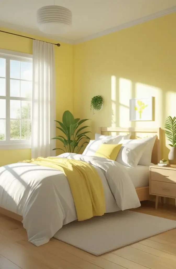 bedroom paint color pale yellow