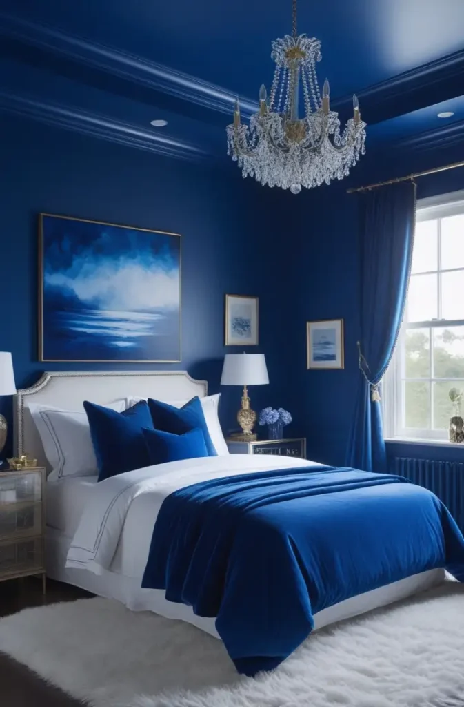 bedroom paint color sapphire blue