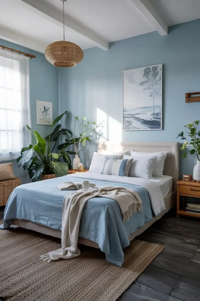 bedroom paint color soft blue