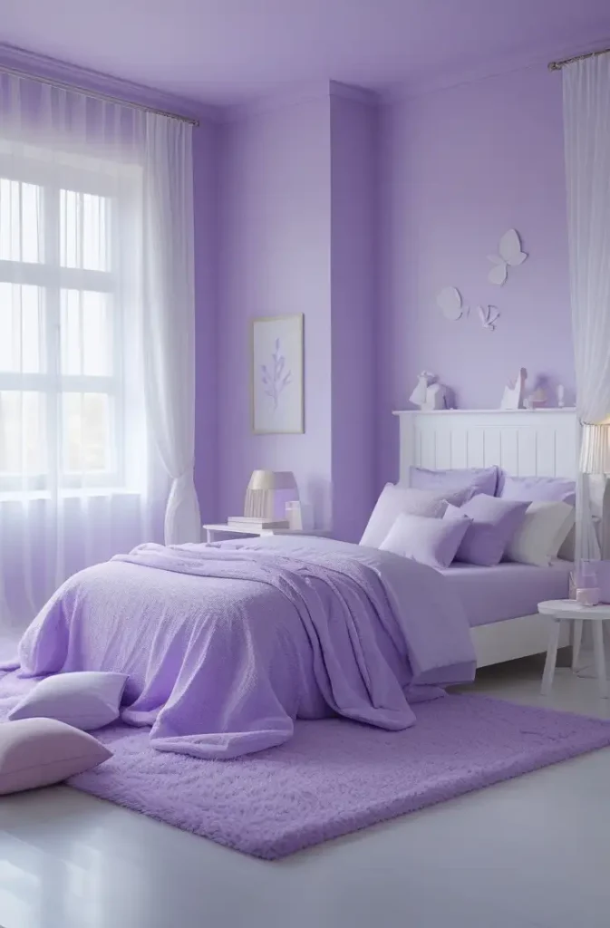 bedroom paint color soft lilac