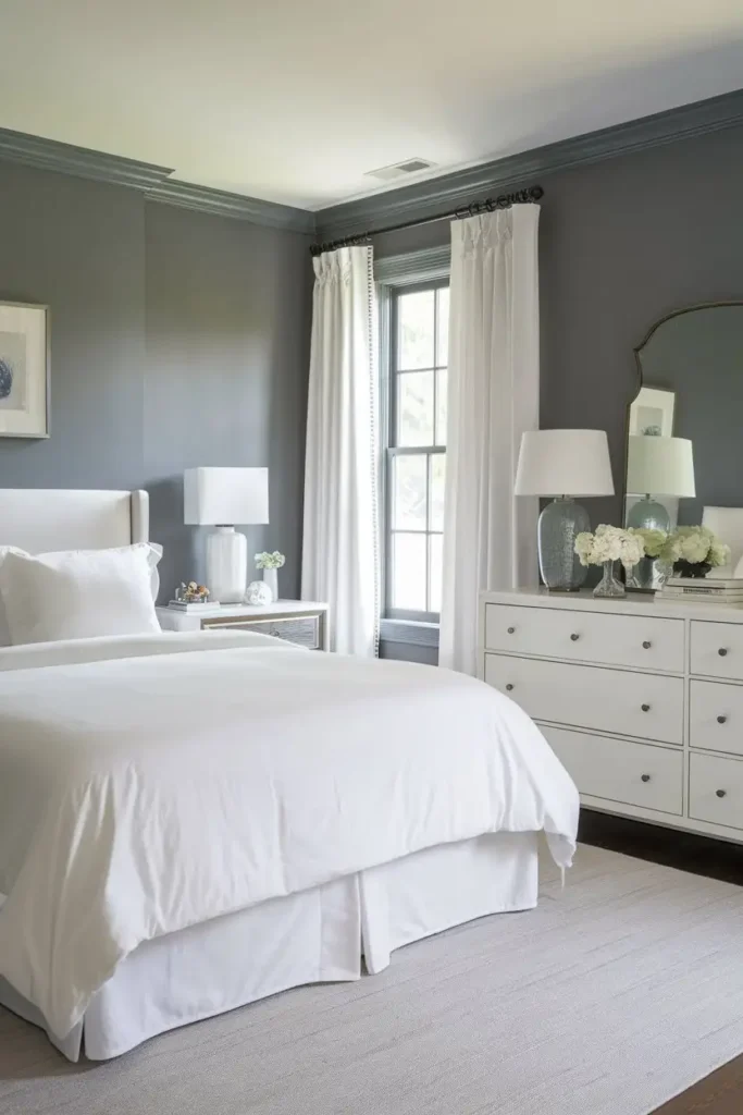 best paint colors for guest bedroom Repose Gray by Sherwin-Williams