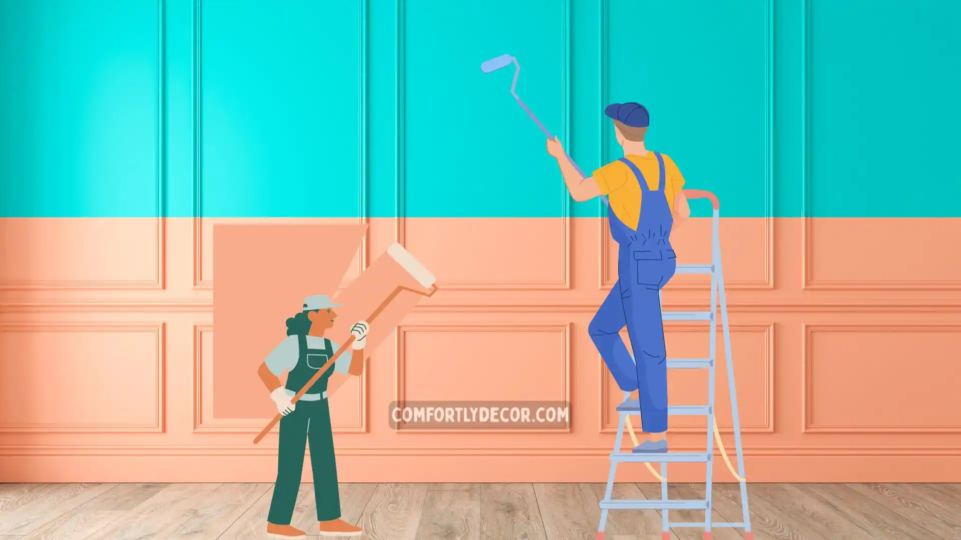 how to divide a wall with two paint colors