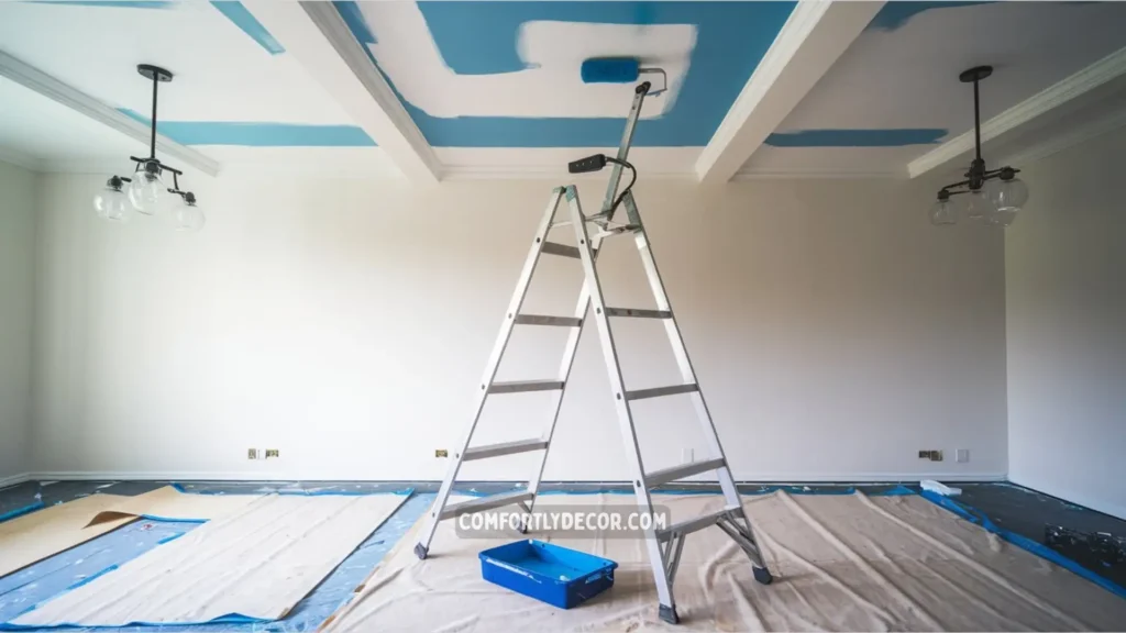 how to paint a ceiling without making a mess