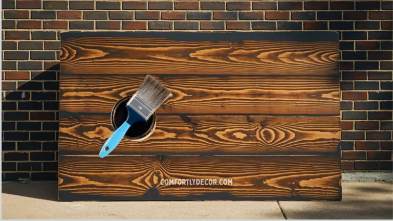 how to paint cardboard to look like wood