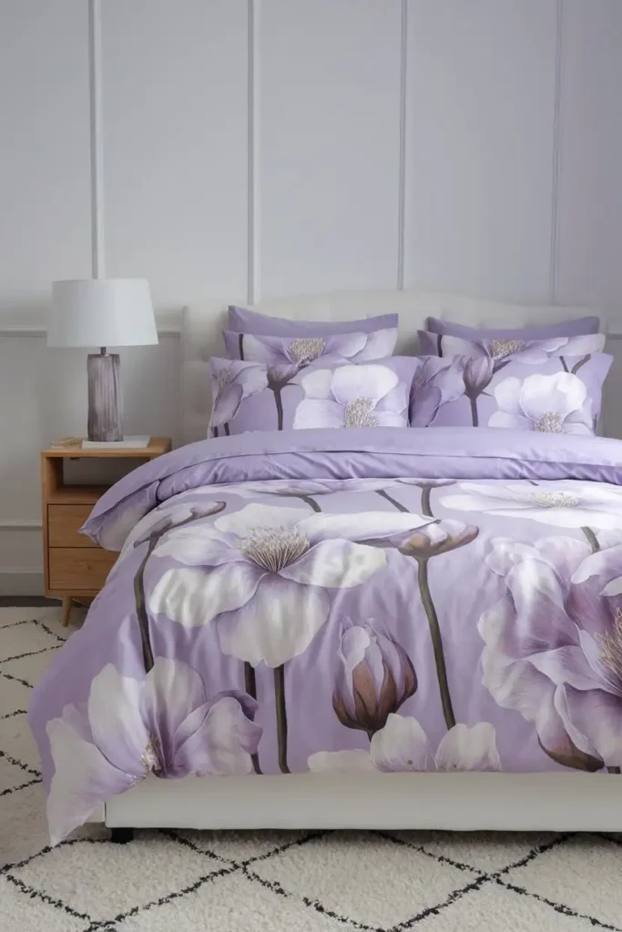 lavender Floral Bedding