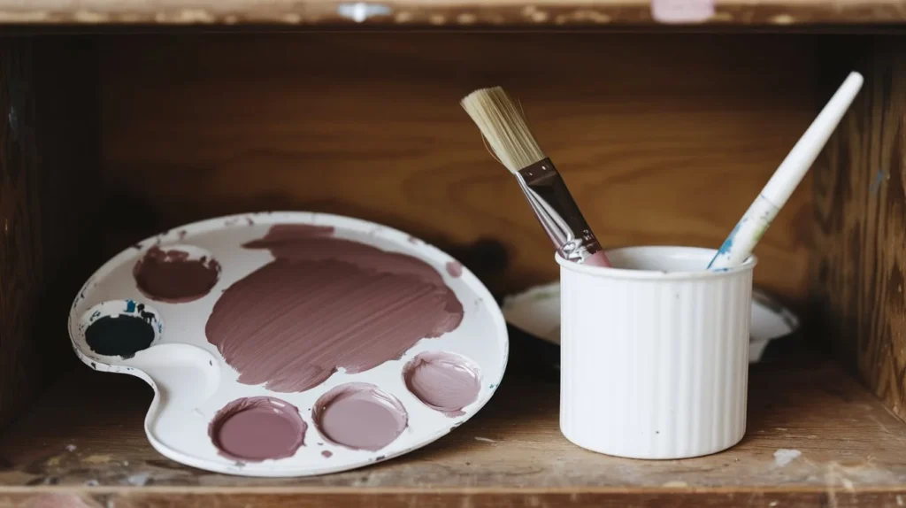 mix mauve paint step by step
