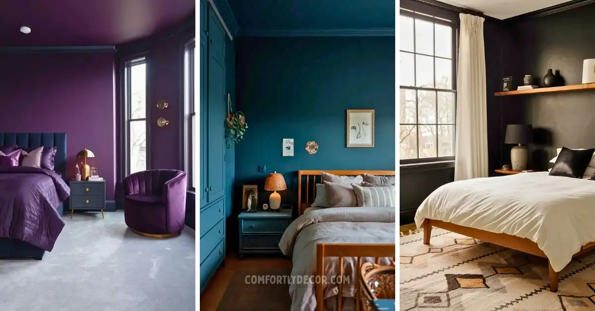 moody dark colors for cozy bedroom