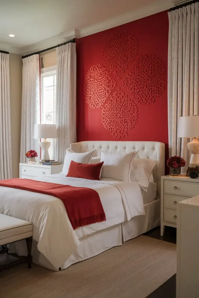 romantic bedroom paint color passionate red