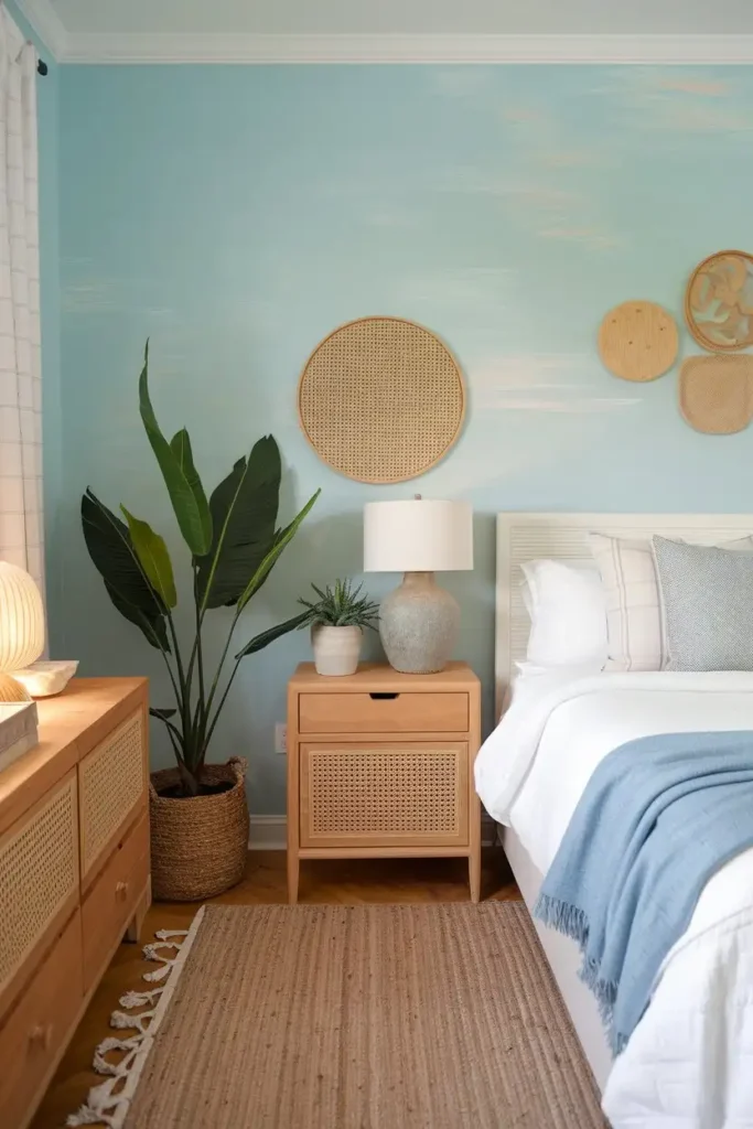 serene blues for bedroom Ocean Air by Benjamin Moore