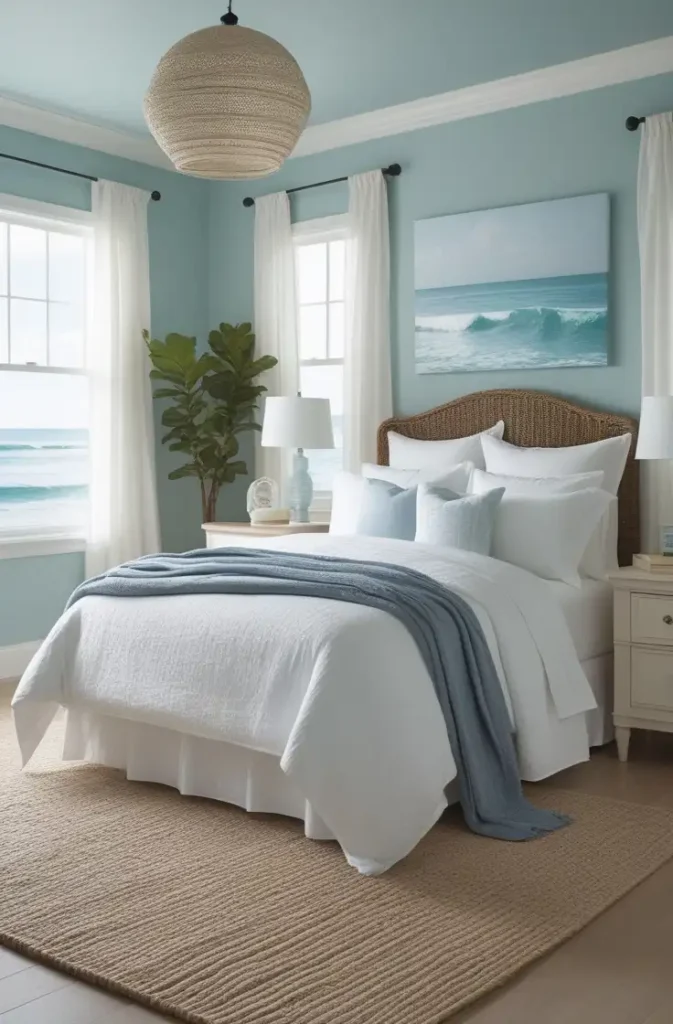 serene blues for bedroom Seaside Serenity by PPG Paints