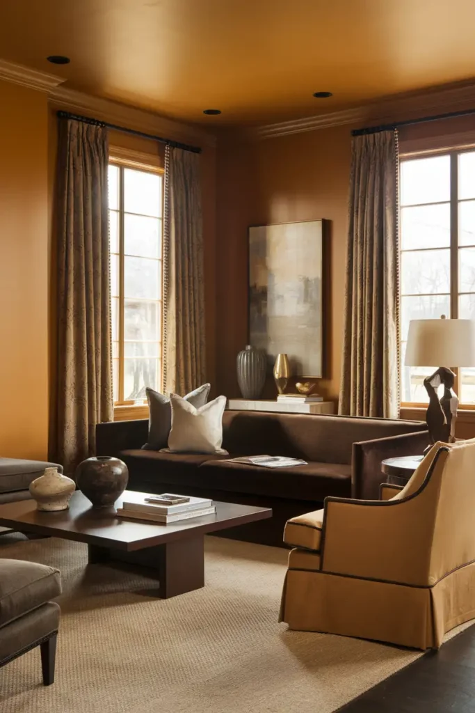 Amber - warm paint colors for living room