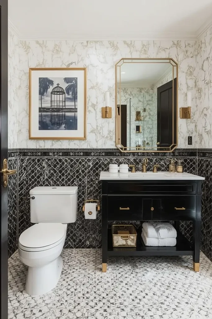 Art Deco Glamour-popular bathroom styles