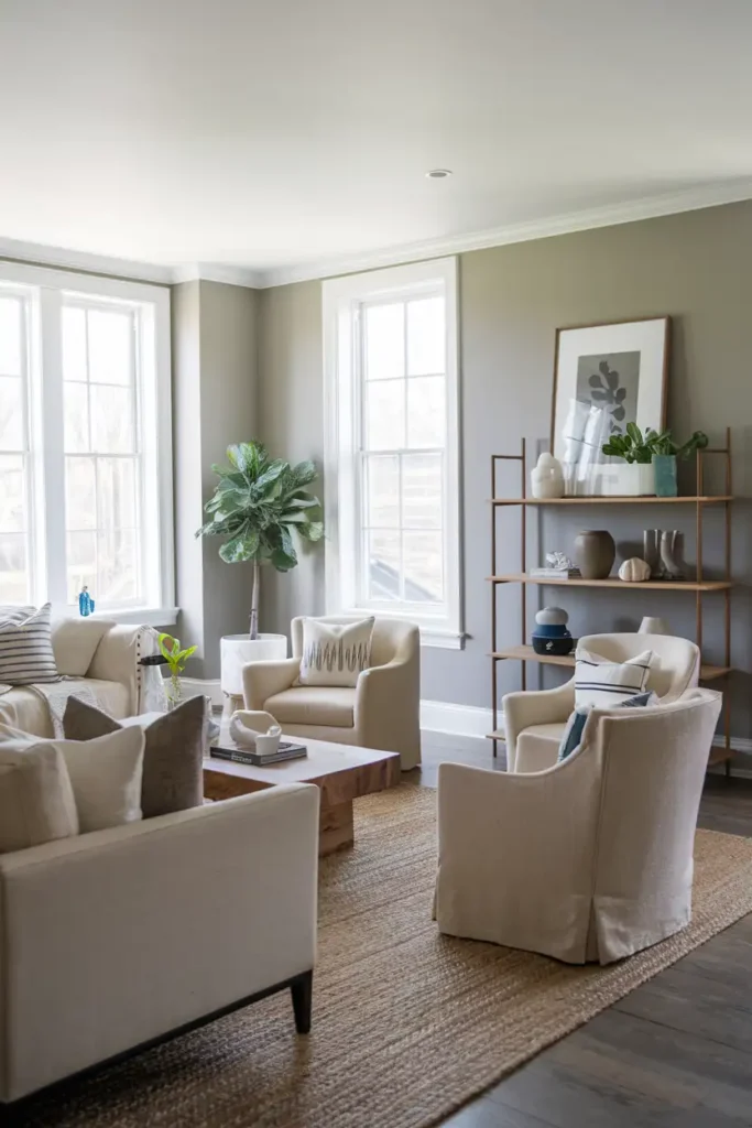 Benjamin Moore Gray Owl-best gray paint colors for living room