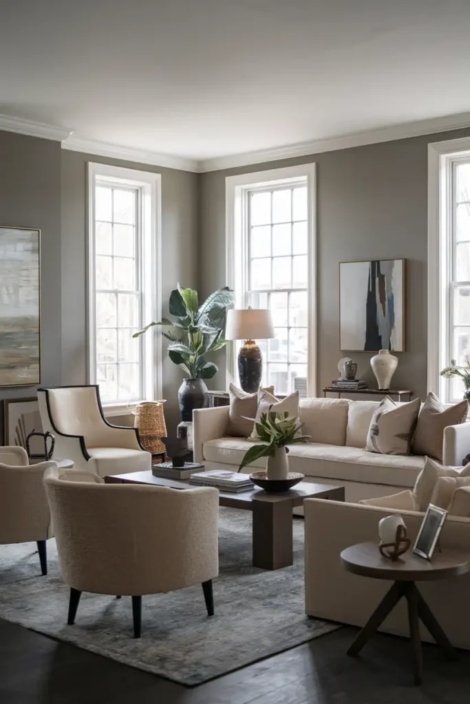 Classic Gray by Benjamin Moore-best paint colors for living room