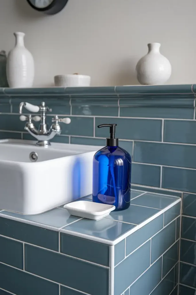 Cobalt Soap Dispenser-cool blues for refreshing bathroom decor