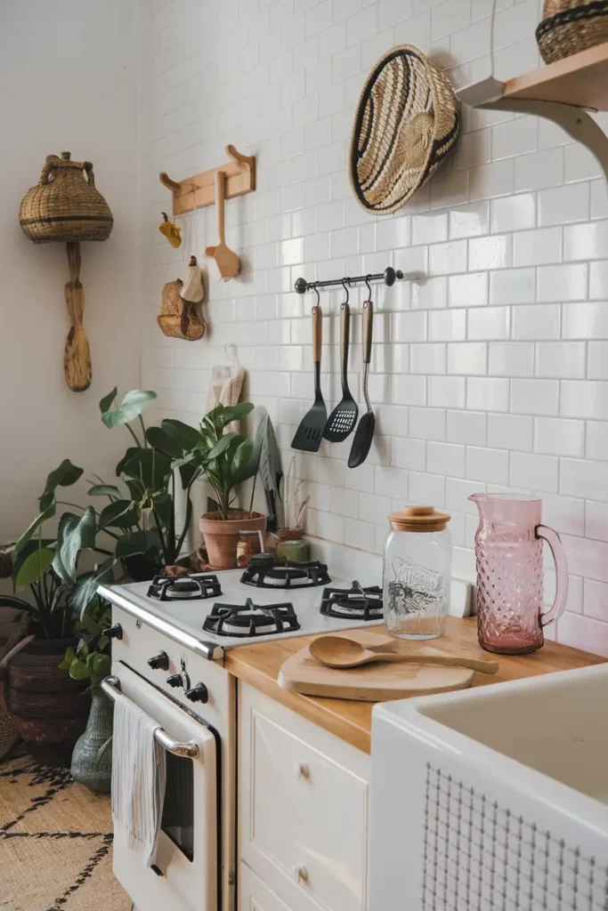 Colored Glassware-boho kitchen ideas