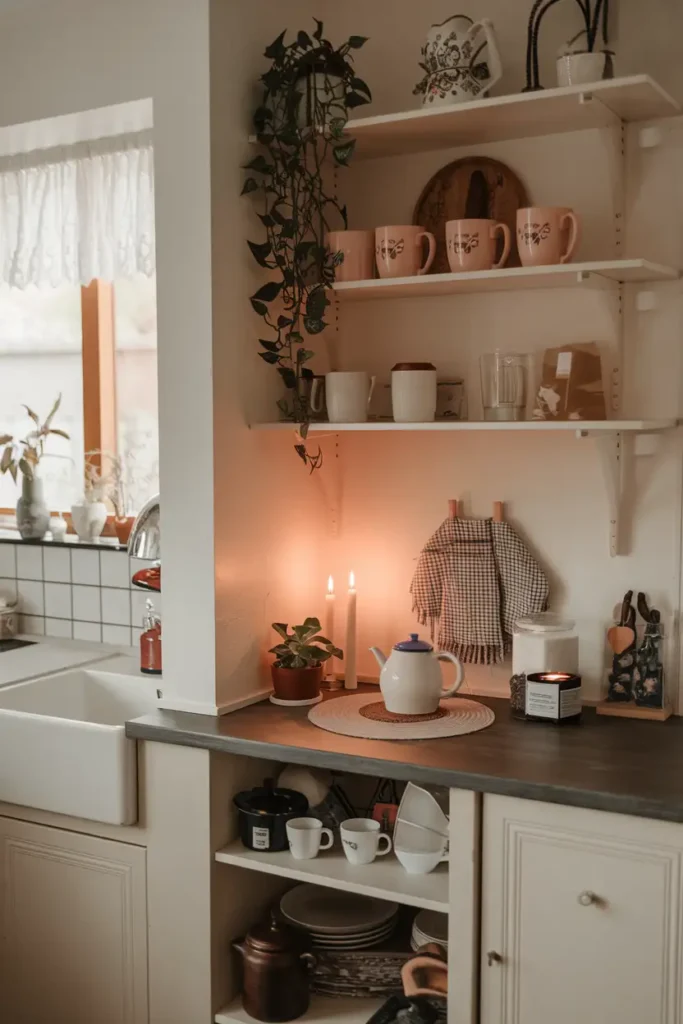 Create a Dedicated Tea or Coffee Corner-hygge kitchen ideas